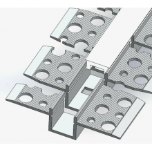 Алюминиевый профиль 3D встраиваемый в гипсокартон 1500x52,5/12,5x13 мм с рассеивателем