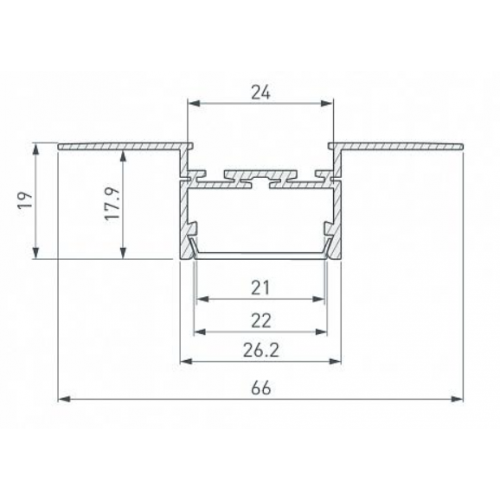Профиль PLS-LOCK-H19-T-HIDE-2000 (Arlight, Алюминий)/Экран MAT-L для профиля PLS-LOCK (Arlight, Пластик)