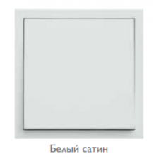 Выключатель одноклавишный перекрестный (механизм + клавиша) Белый сатин