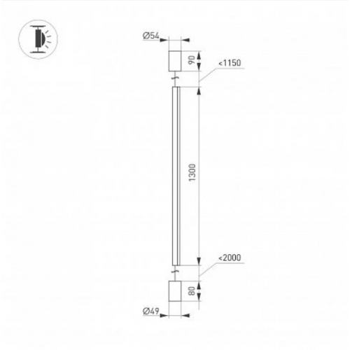 СВЕТИЛЬНИК SP-TABOO-FLOOR-S1300-14W DAY4000 (BK, 90 DEG, 230V) (ARLIGHT, IP20 МЕТАЛЛ, 3 ГОДА) Артикул - 035322