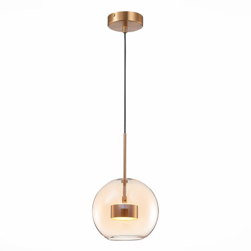 SL1133.333.01 Светильник подвесной ST-Luce Латунь/Коньячный LED 1*7W 3000K