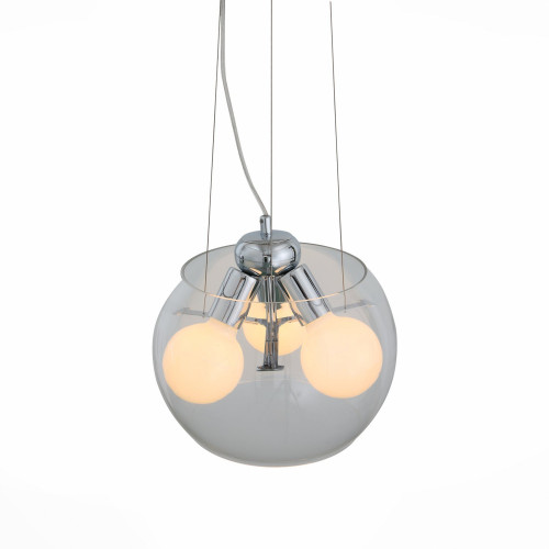 SL512.103.03 Светильник подвесной ST-Luce Хром/Прозрачный E27 Globe 3*60W