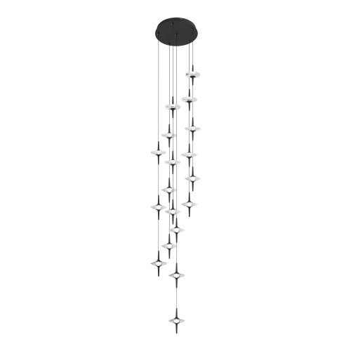 SL6231.403.18 Светильник подвесной ST-Luce Черный/Прозрачный LED 18*5W 4000K