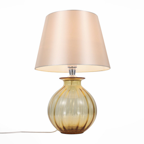 SL968.904.01 Прикроватная лампа ST-Luce Хром, Янтарный/Бежевый E27 1*60W (из 2-х коробок)