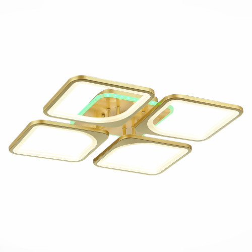 SLE500422-04RGB Светильник потолочный Золотистый/Белый LED 1*136W RGB 8W 3000-6000K