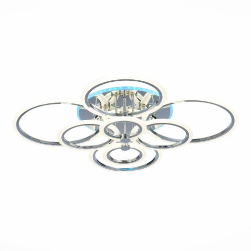 *SLE500512-08RGB Светильник потолочный Хром/Белый LED 1*212W RGB 15W 3000-6000K