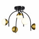 SLE6500-402-05 Светильник потолочный Черный,Золотистый/Белый LED 5*8W 4000K