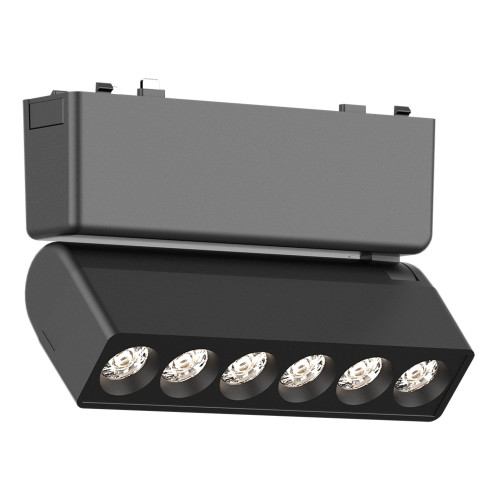 ST675.436.06 Магнитный трековый светильник Черный LED 1*6W 3000K 360Lm Ra>90 >90 IP20 L122xW26xH80 4